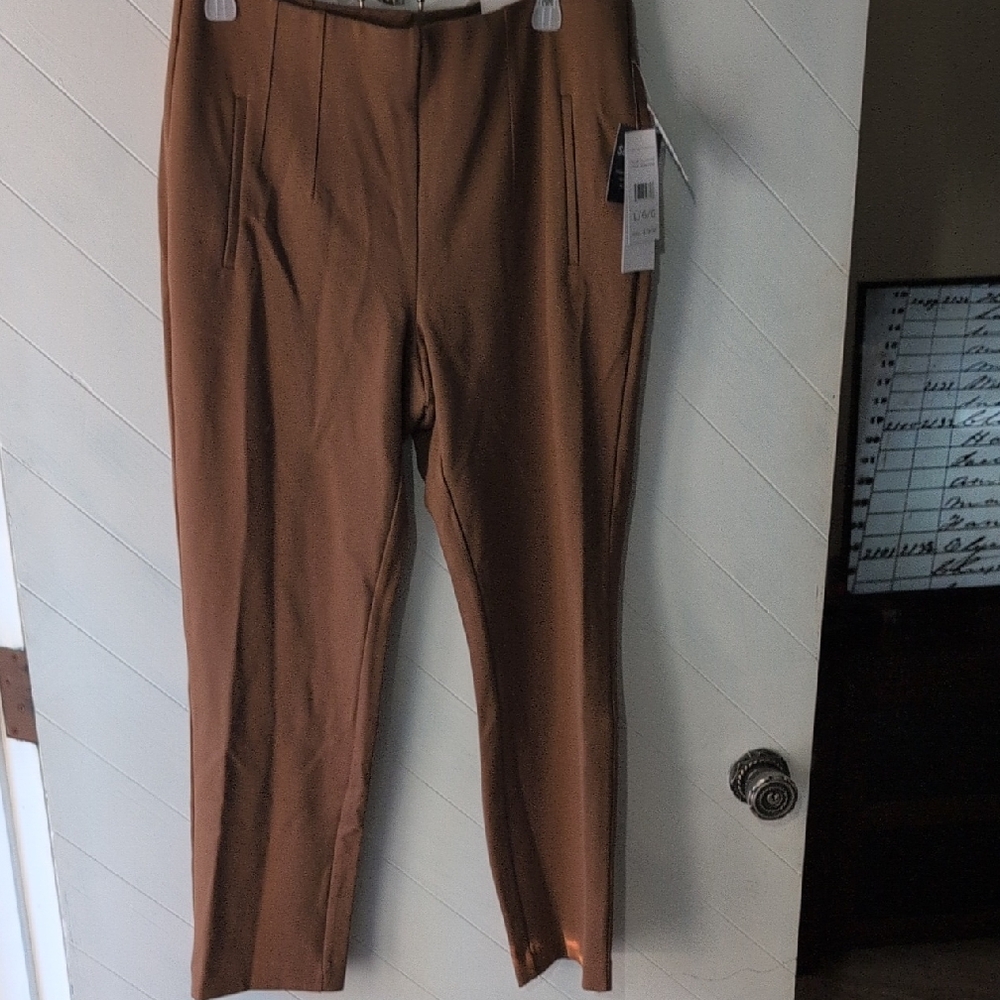 Rafaella Slimming Elegant Brown Women's Pants